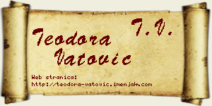 Teodora Vatović vizit kartica